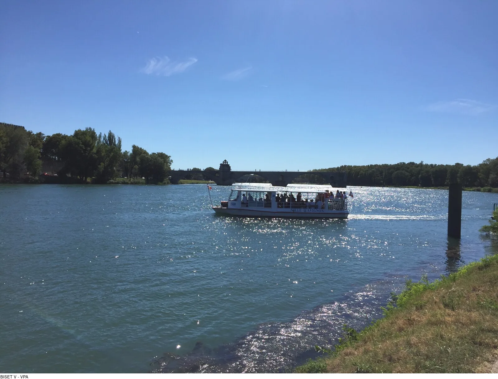 Bac à traille, a balsa do Ródano